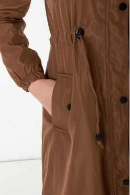 Жіночий плащ з теплою підкладкою (демісезонний)